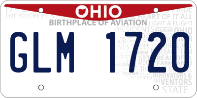 OH license plate GLM1720
