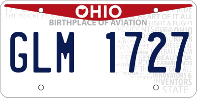 OH license plate GLM1727