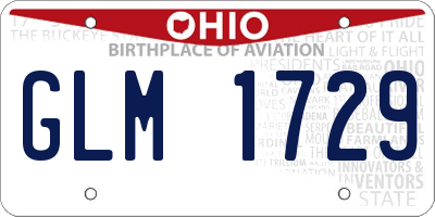 OH license plate GLM1729