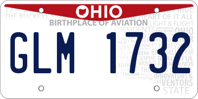 OH license plate GLM1732