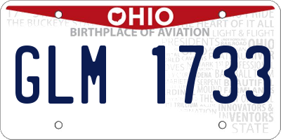 OH license plate GLM1733