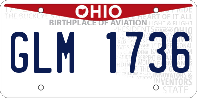 OH license plate GLM1736