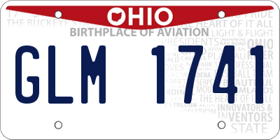 OH license plate GLM1741