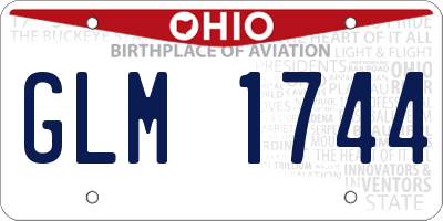 OH license plate GLM1744