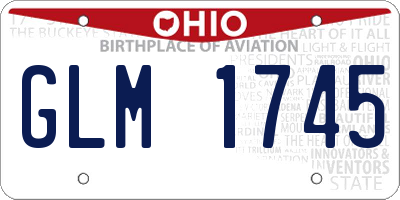 OH license plate GLM1745