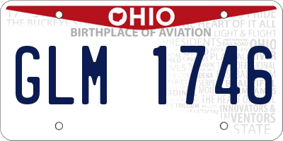 OH license plate GLM1746
