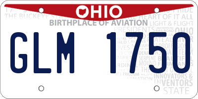 OH license plate GLM1750