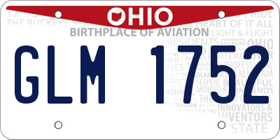 OH license plate GLM1752