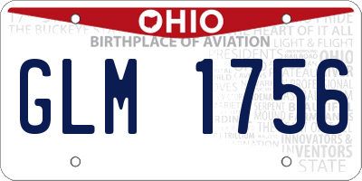 OH license plate GLM1756