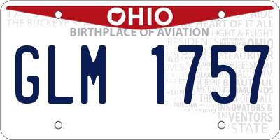 OH license plate GLM1757