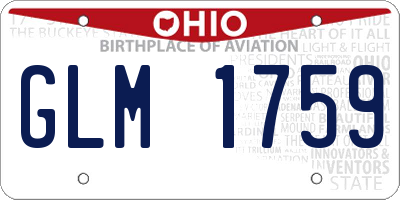 OH license plate GLM1759