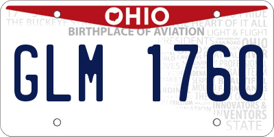 OH license plate GLM1760