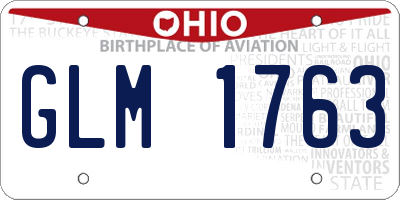 OH license plate GLM1763