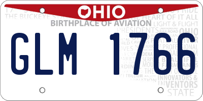 OH license plate GLM1766