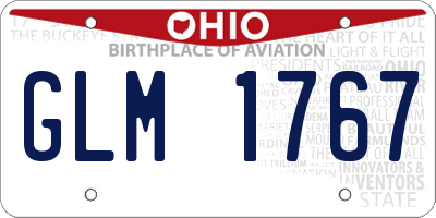 OH license plate GLM1767