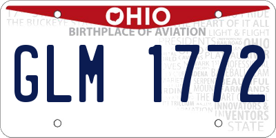 OH license plate GLM1772