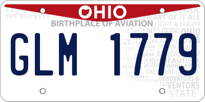 OH license plate GLM1779