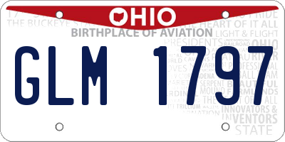 OH license plate GLM1797