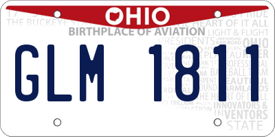OH license plate GLM1811