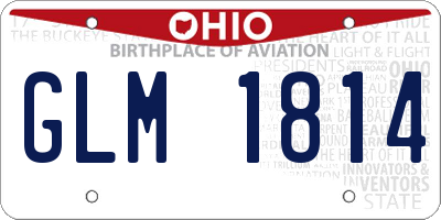 OH license plate GLM1814
