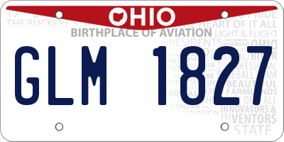 OH license plate GLM1827