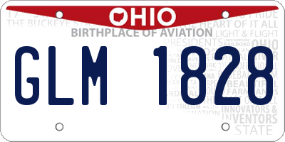 OH license plate GLM1828