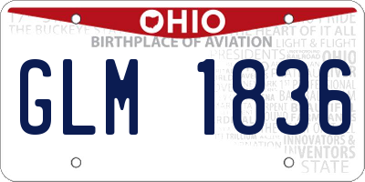 OH license plate GLM1836