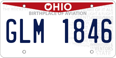 OH license plate GLM1846