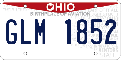OH license plate GLM1852