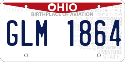 OH license plate GLM1864
