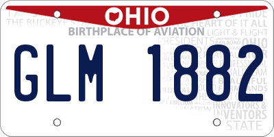 OH license plate GLM1882