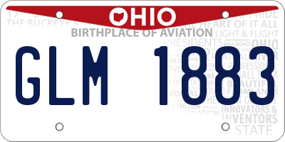 OH license plate GLM1883
