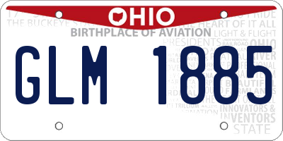 OH license plate GLM1885