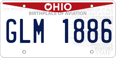 OH license plate GLM1886