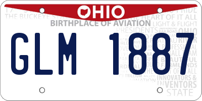 OH license plate GLM1887