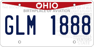 OH license plate GLM1888