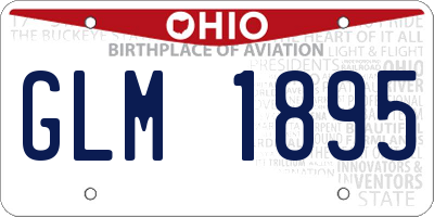OH license plate GLM1895