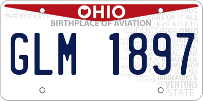 OH license plate GLM1897