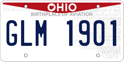 OH license plate GLM1901