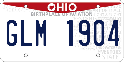OH license plate GLM1904