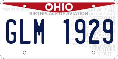 OH license plate GLM1929