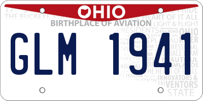 OH license plate GLM1941