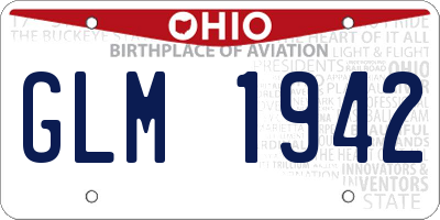 OH license plate GLM1942