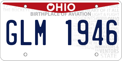 OH license plate GLM1946