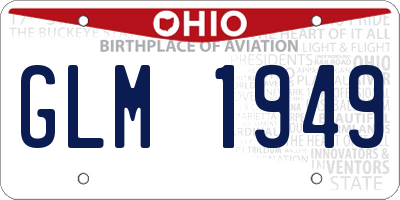 OH license plate GLM1949