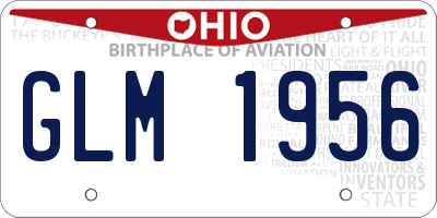 OH license plate GLM1956