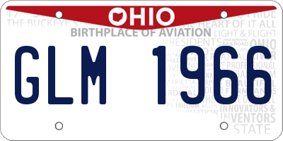 OH license plate GLM1966