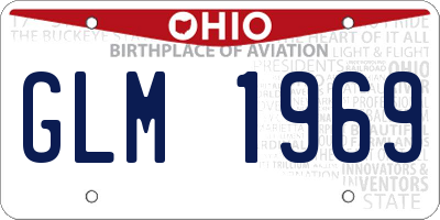 OH license plate GLM1969