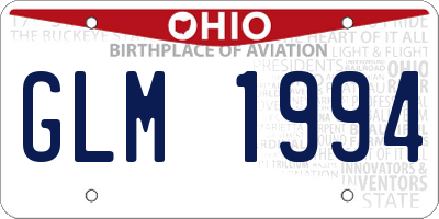 OH license plate GLM1994