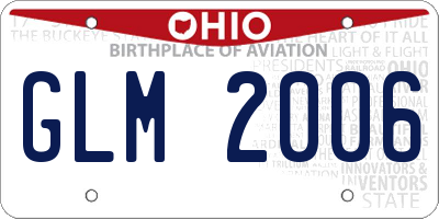 OH license plate GLM2006